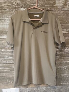 Columbia Men's Polo Shirt - Olive/Tan